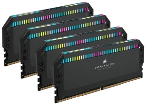 Оперативная память CORSAIR DOMINATOR PLATINUM RGB DDR5 со скоростью 6400 МГц