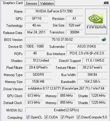 ASUS GeForce GTX 590 width=