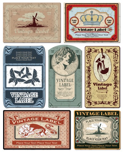 Vintage Labels width=