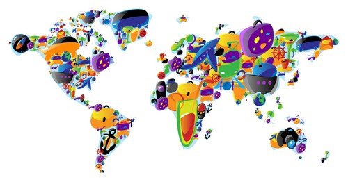 World Map Travel width=