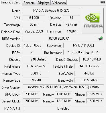 Inno3D GeForce GTX 275 OC 896M GDDR3 width=