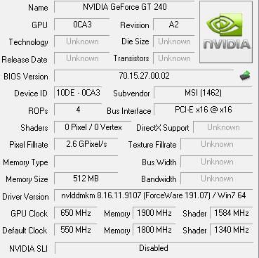 MSI GeForce N240GT width=