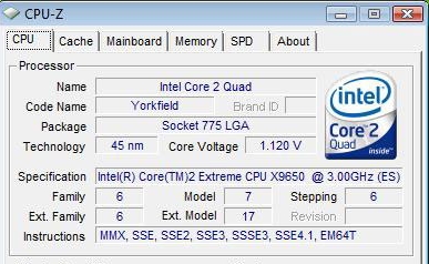 Core Quad QX9650