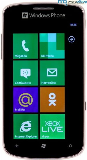МегаФон SP-W1 на Windows Phone 7.5 width=