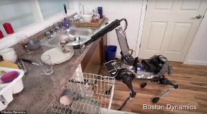 Собака-робот Boston Dynamic загрузит посуду мыться