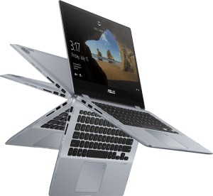 Ноутбук VivoBook Flip 14 оснащён 14-дюймовым сенсорным дисплеем NanoEdge
