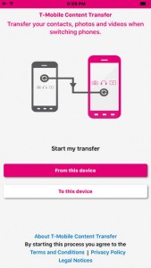 T-Mobile Content Transfer позволяет легко передавать данные между iOS и Android