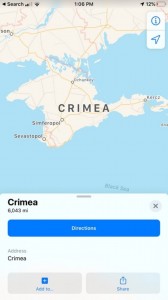 Apple внесла поправки в географические название Крыма в своих приложениях