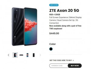 ZTE Axon 20 5G теперь доступен для покупки за 449 долларов