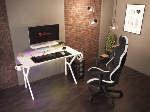 Представлен белый игровой стол Genesis HOLM 320 RGB White