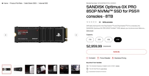 SanDisk выпустила SSD для PS5 на 8 ТБ за 3 тысячи долларов