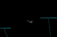 Две кометы пролетит рядом с Землей в начале следующей недели