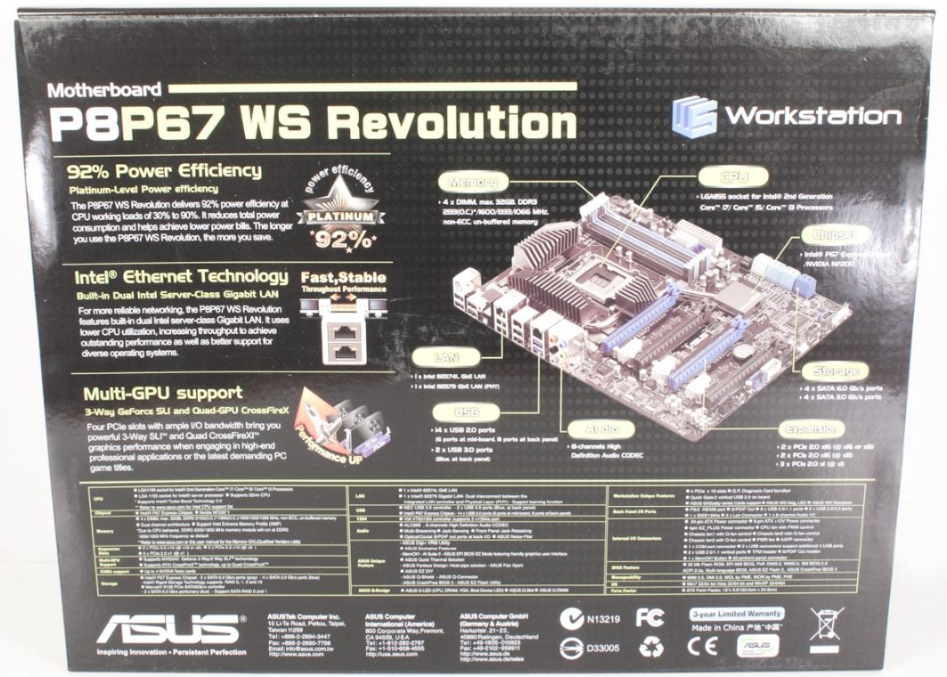 ASUS P8P67 WS Revolution width=