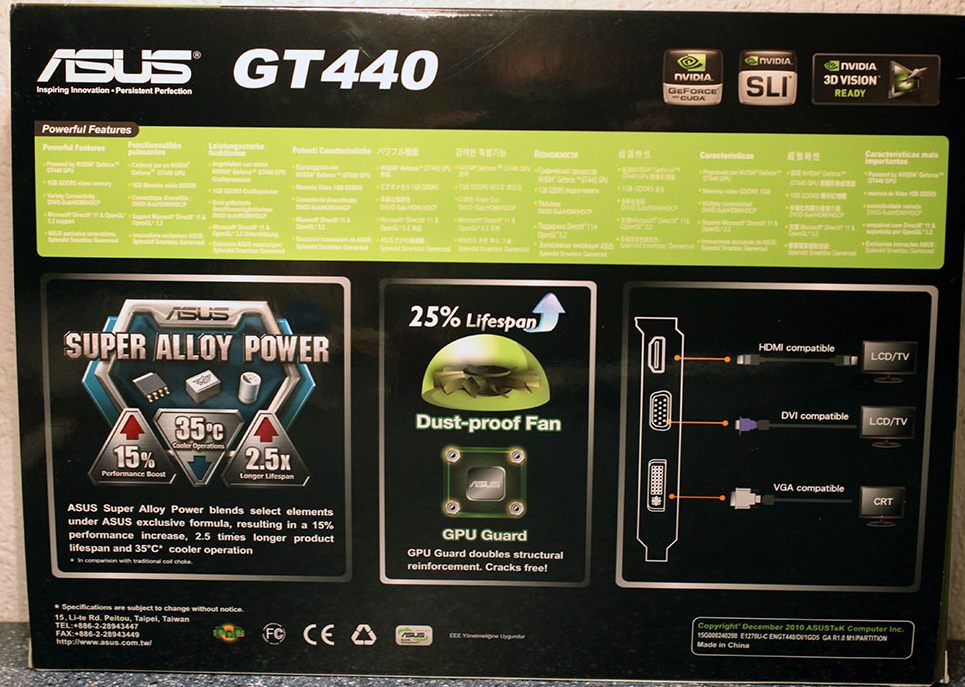 ASUS GeForce GT 440 width=