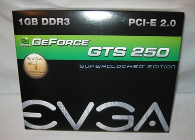 EVGA Geforce GTS 250 1024 Mb GDDR3 Superclocked width=
