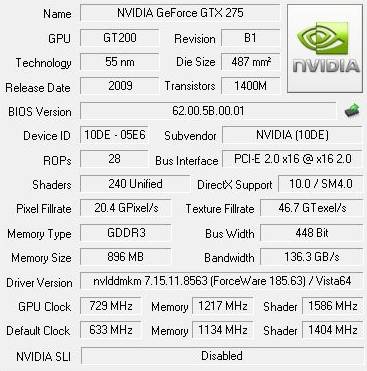 NVIDIA GeForce GTX 275 OEM width=