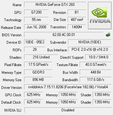 Galaxy GeForce GTX 260+ OC 896Mb GDDR3 width=