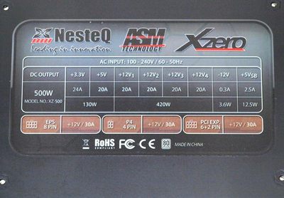Nesteq ASM XZero 500W width=