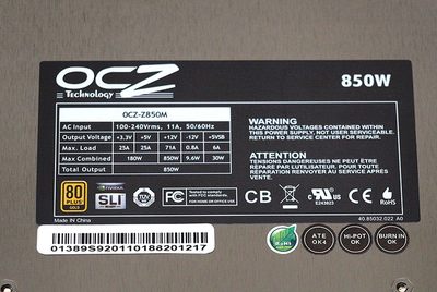 OCZ Z Series 850W width=
