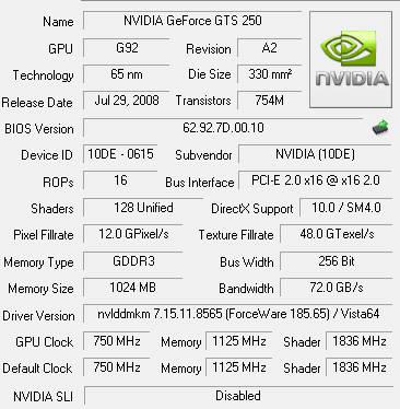 TwinTech GeForce GTS 250 XT OC 1GB width=