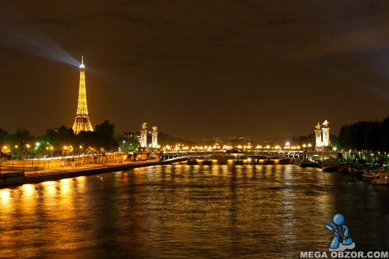 Клипарт фотографии Ночного Парижа width=