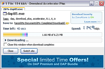 Download Accelerator Plus v.8.6.6.0 Beta
