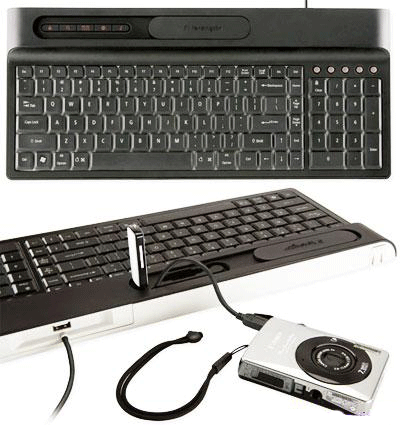 Клавиатура с вертикальным портом USB
