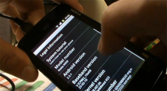 Nokia N900 в позе Android 2.3 Gingerbread готов к мучениям width=