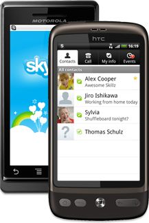 Skype для Android width=