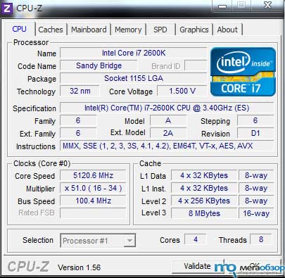 Флагманский процессор Intel Core i7-2600K в SuperPi 32M width=