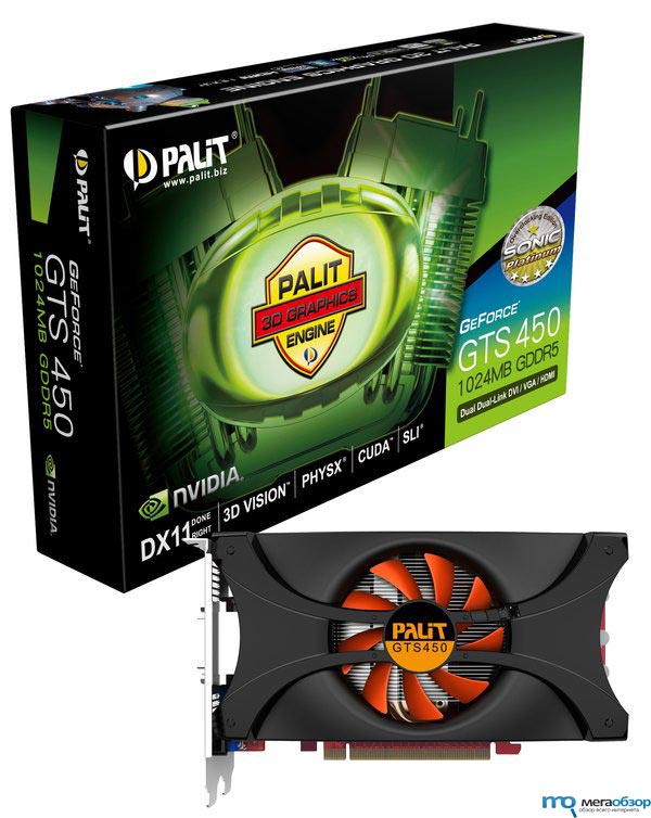 Palit GTS 450 1GB SONIC Platinum скоро будет в продаже width=
