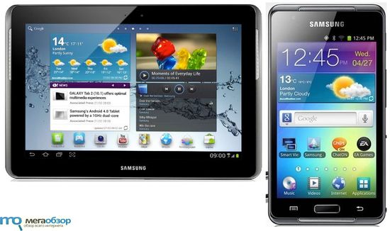 Samsung Galaxy Tab 2 и Galaxy Player 4.2 width=