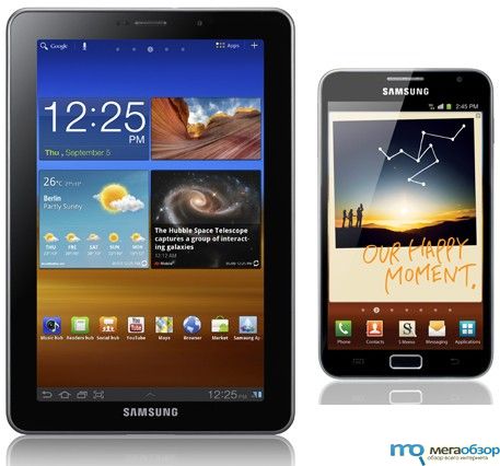 Планшет Samsung Galaxy Tab 7.7 и смартфон Galaxy Note в деталях width=
