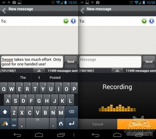 Swype для Android width=