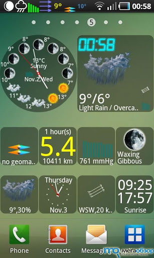 eWeather HD – метеорологический виджет на Google Android width=