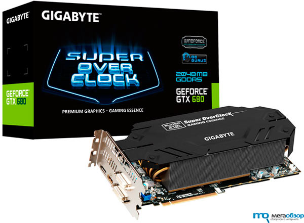 GIGABYTE GeForce GTX 680 SOC видеокарта серии Super Overclock Series width=