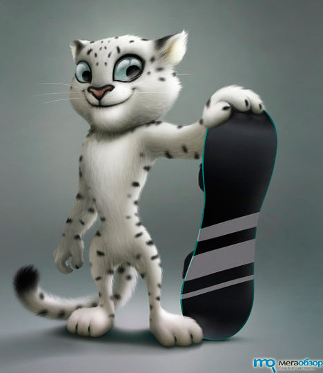 Леопард, Белый мишка и Зайка талисманы олимпийских игр 2014 в Сочи width=