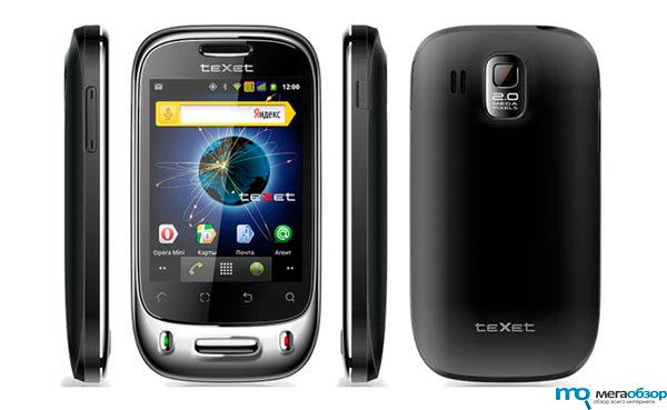 teXet TM-3000 бюджетный смартфон с футуристическим дизайном на Google Android width=