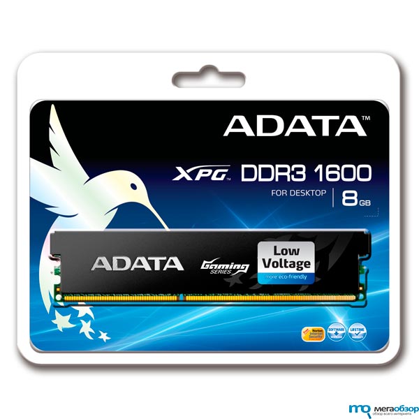 ADATA XPG DDR3 1600МГц CL9 8ГБ набор памяти для любителей разгона width=
