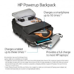 Рюкзак с аккумулятором для зарядки гаджетов от HP