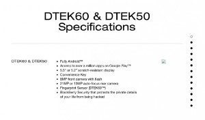 BlackBerry DTEK60 засветился в сети