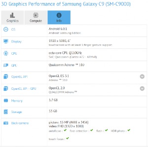 Новые подробности о Samsung Galaxy C9