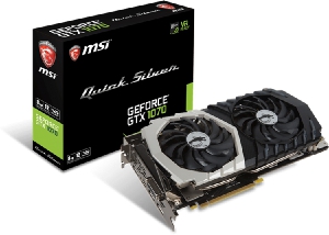  MSI анонсировала графические ускорители GeForce GTX 1070 Quick Silver 8G и GeForce GTX 1070 Quick Silver 8G OC