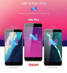 Сегодня UMi Plus обновляют до Android 7.0