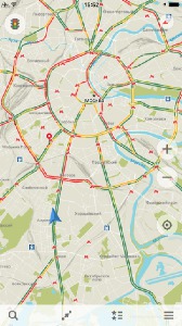 Maps.Me показывает загруженность дорог