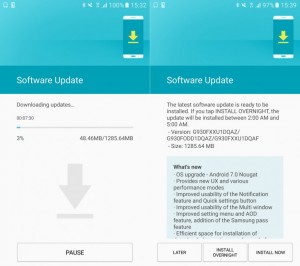 Samsung Galaxy S7 и S7 Edge обновляется до Android 7.0 Nougat