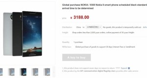 Nokia 8 уже доступен в продаже