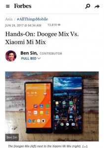  Doogee готовит упрощённую версию смартфона Mix. 