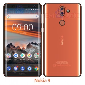 Nokia 9 с изогнутым экраном показался на рендере