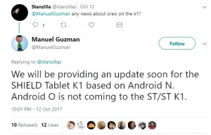 Android Oreo не выпустят для планшета Nvidia Shield и Shield K1